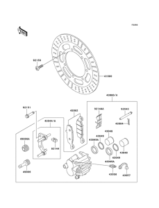 VN1500 Передний суппорт