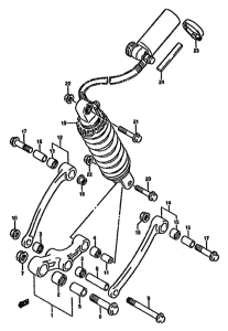 GSX750 Втулки заднего рычага