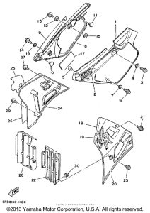WR250Z Боковые обтекатели