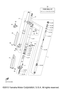 YZ426FM Передняя вилка
