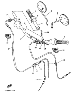 DT80LC Manillar-cables