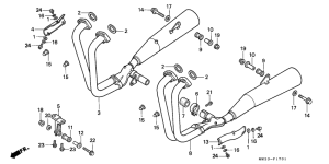 CB750F Глушитель