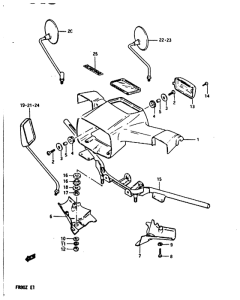 FR80 Headlamp housing - handlebar