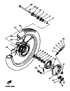 DT80MX Переднее колесо