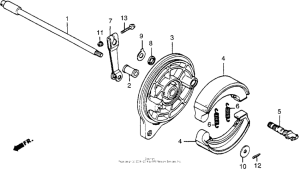 VT500C Задний тормоз