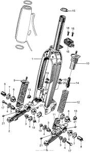 P50 Front fork + front shock absorber