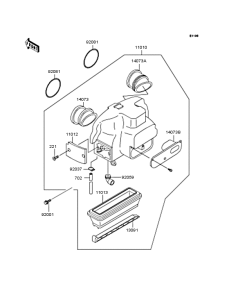 ZX900 Воздушный фильтр