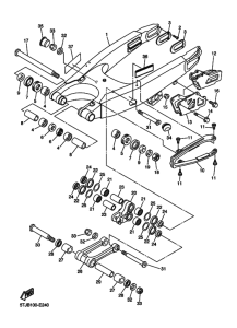 WR250F Задний рычаг и подвеска