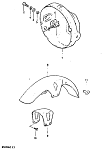 GS650 Headlamp housing - front fender