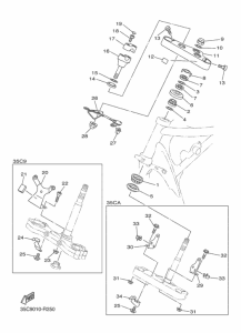 XVS400 ステアリング