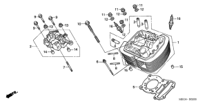VT750CA Передняя головка цилиндров