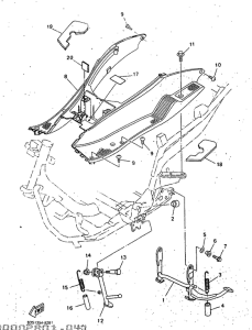 YP125 Stand. footrest