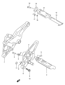 GSX250 Подножки