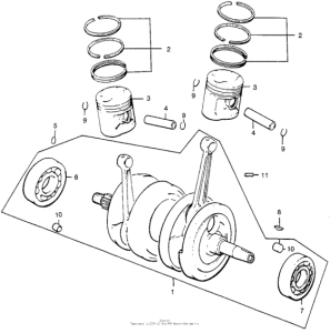 CL360 Коленчатый вал и поршни