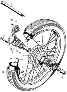 CB450 Переднее колесо