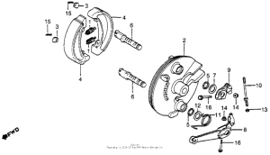 CR250R Front brake panel 81
