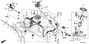 CRF1000D (ABS) Fuel Tank + Fuel Pump