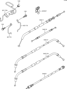 BJ250 Тросы управления