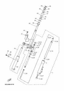 YN50F Вилка передней оси