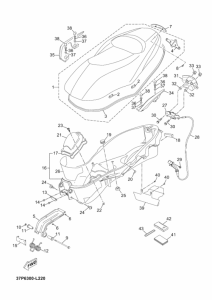 YP250R Сиденье