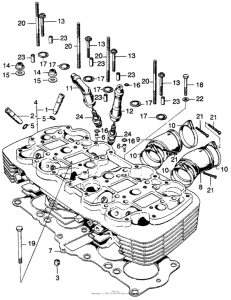 CB750 Cylinder head + insulator