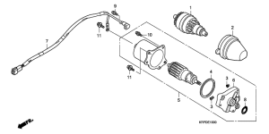 SCV100F Стартерный мотор