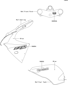 ZX600 Decals(blue)(j8f)