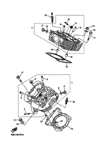 XVS1300CU Головка цилиндров