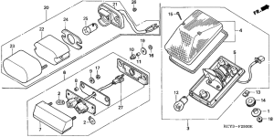 XR400R Taillight unit ass`y