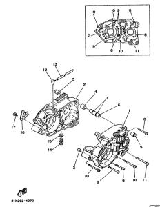 DT125MX Картер двигателя