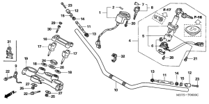 XL1000V Handle pipe / top bridge
