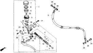 VFR750R Цилиндр сцепления