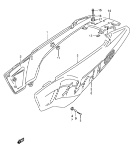 DR800 Обтекатель задний