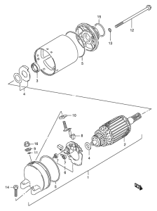 GSX750 Стартерный мотор