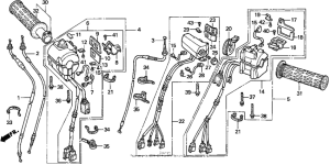 GL1500SE Se handle + switch + cables