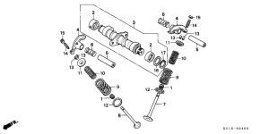CB125T Распред вал / клапана