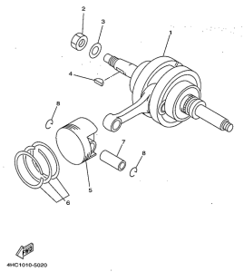 YP250 Коленвал и поршень