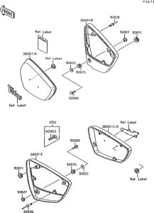 VN1500 Боковые обтекатели