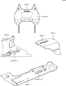 ZX600 Decals(ebony)(zx600-e2)