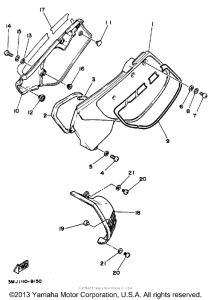 YZ490W Боковые обтекатели