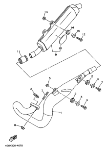 TY250Z Выхлопная система