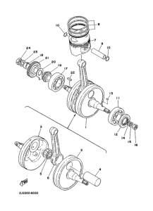 SR400 ｸﾗﾝｸ. ﾋﾟｽﾄﾝ