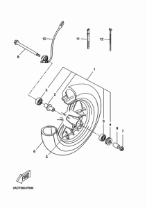 YN50F Переднее колесо