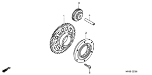 CBR900RE Муфта стартера