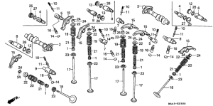 VT1100C2 Распред вал / клапана