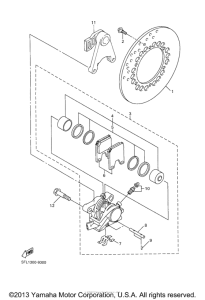 YZFR7L Задний суппорт
