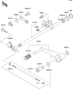 ZX600 Механизм переключения передач