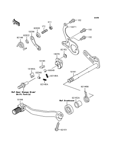 KX125 Механизм переключения передач
