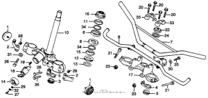 CT125 Handlebar + top bridge