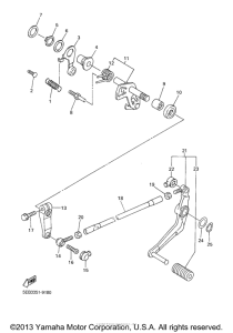 YZF-R6 Вал переключения